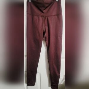 Aerie High-Waisted Burgundy Leggings